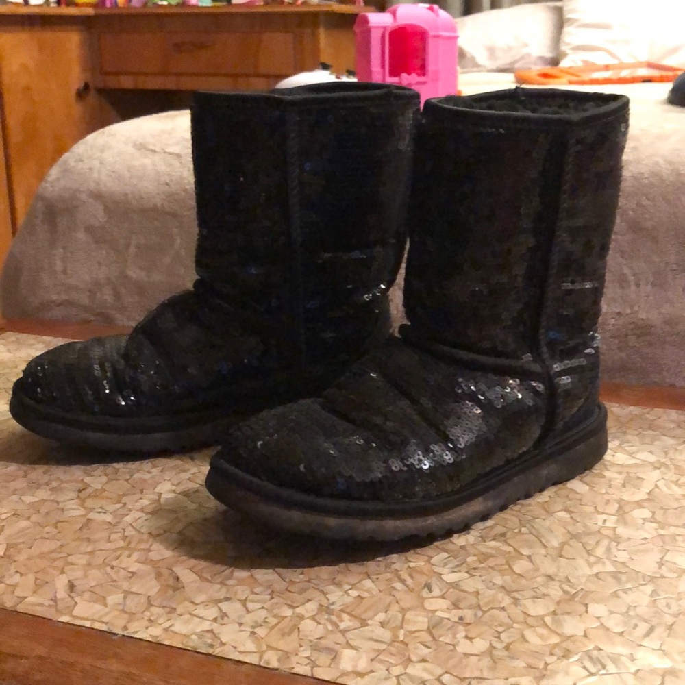 Black sequin Uggs